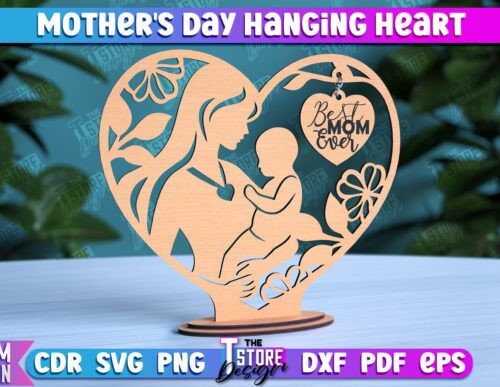 Corazón colgante para el Día de la Madre