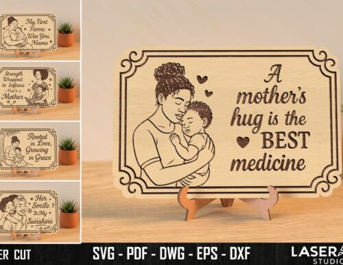 Paquete de carteles con citas de amor de madre