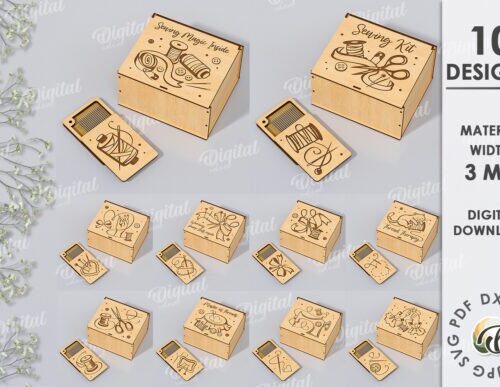 Paquete de cajas de agujas e hilos