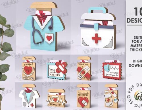 Paquete de porta tarjetas de regalo para enfermeras