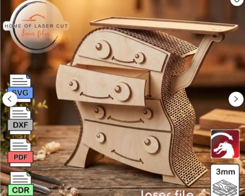 Organizador joyero divertido para corte láser y CNC