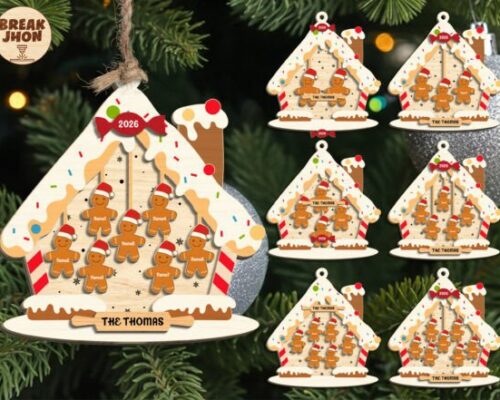Adorno navideño personalizado 2026 para corte láser y CNC