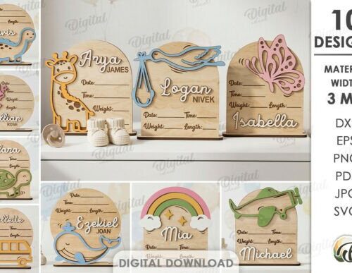 Letra personalizada con nombre del bebé para decoración y manualidades