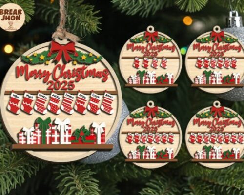 Adorno navideño personalizado para corte láser y CNC