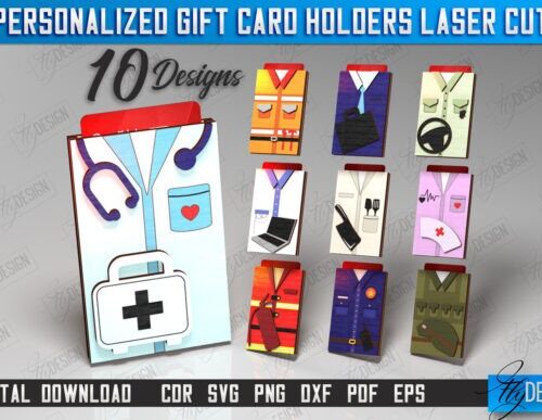 Paquete de porta tarjetas de regalo personalizados