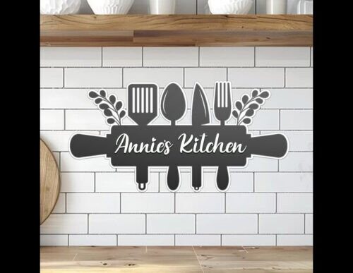 Letrero de cocina con nombre personalizado