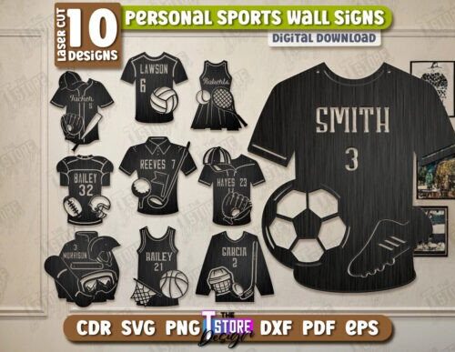 Juego de decoración deportiva personalizada