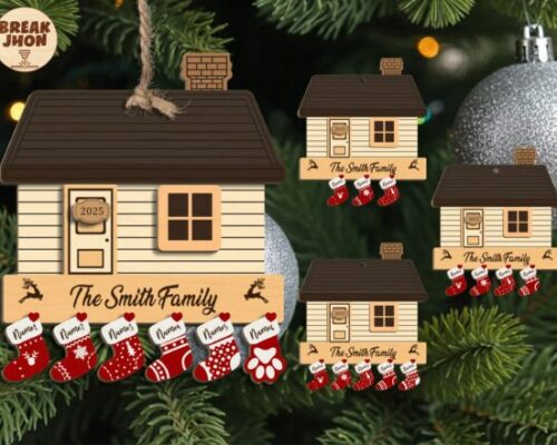Adorno navideño personalizado para corte láser y CNC