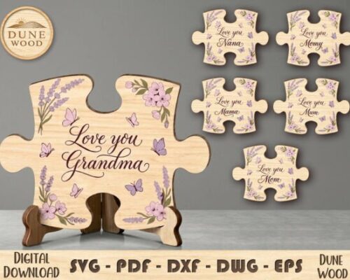 Placa decorativa Día de la Madre para corte láser y CNC