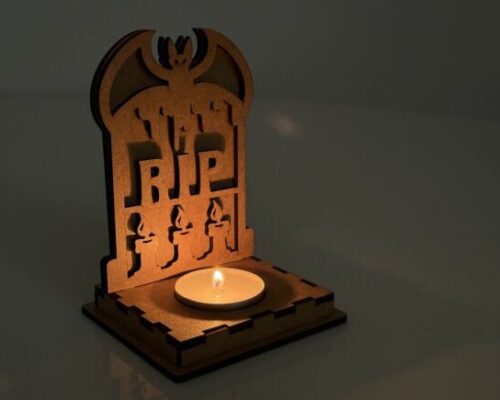 Candelabro de lápida RIP para decoración Hogar
