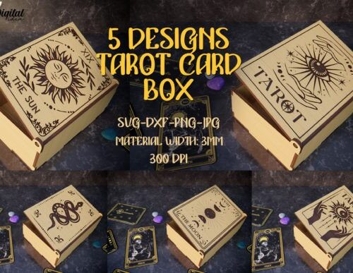 Paquete de caja de cartas del tarot
