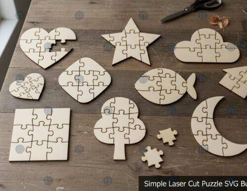 Rompecabezas Halloween para corte láser y CNC, ideal para decoración y manualidades