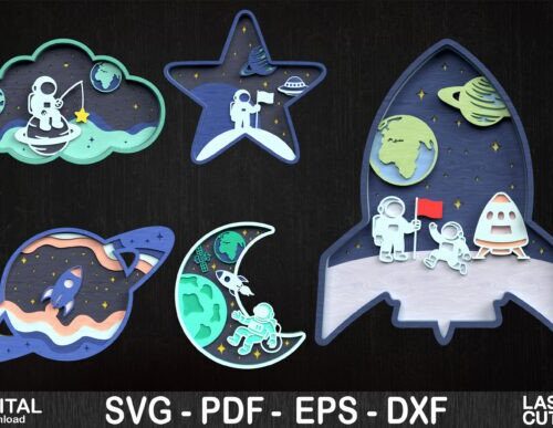 Paquete en capas de aventura espacial