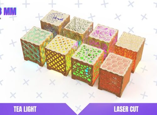 Pack de velas té para decoración de eventos, archivos SVG y DXF