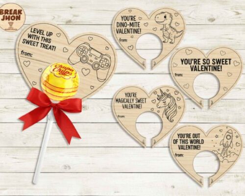 Paquete Día del Amor y la Amistad para corte láser CNC, archivos SVG y DXF incluidos