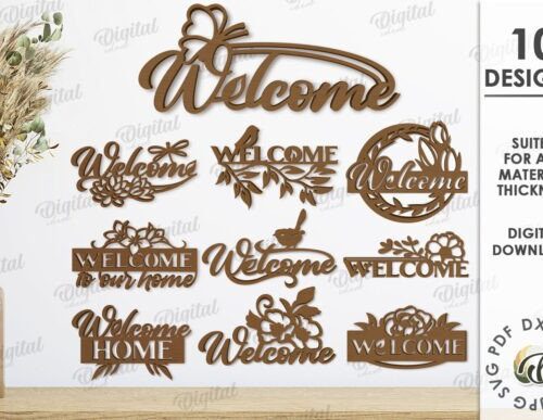 Paquete de letreros de bienvenida