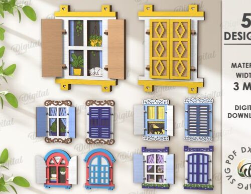 Adornos Navidad MDF para corte láser y CNC, perfectos para decoración manualidades