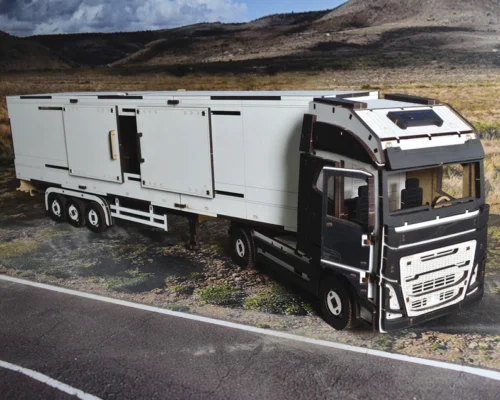 Diseño CDR — Camión y Remolque Mecánico 2022 para Corte Láser y CNC