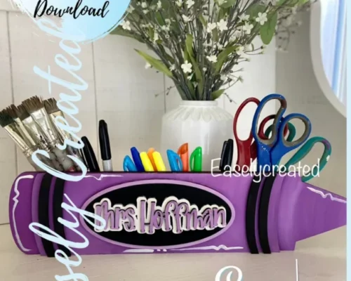 Soporte para crayones para el aula Letrero