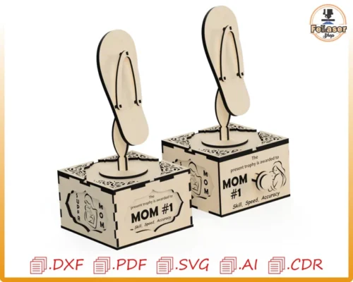 Caja única con diseño de sandalia para mamá