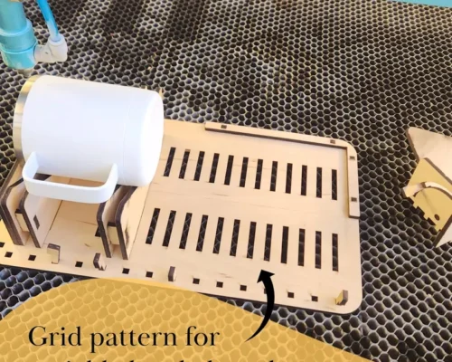 Soporte para botellas de agua con grabado láser