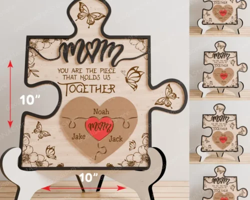 Letrero de rompecabezas personalizado para el Día de la Madre