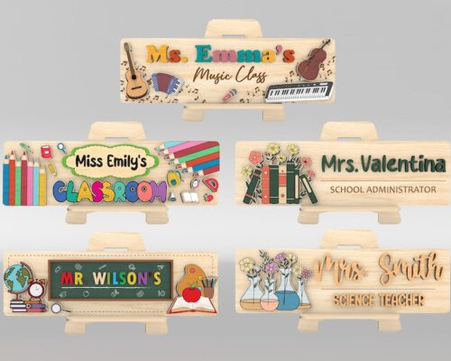 Letrero de escritorio personalizado para profesor