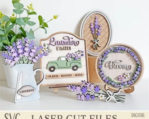 Bandeja escalonada de lavanda