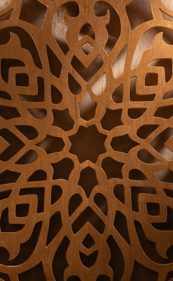 Rejilla madera patron geometrico corte laser